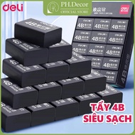 [Combo] DELI Black 4B Eraser E7545 / VP175 - Removes Less Debris | Genuine Deli