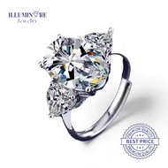 Illuminare-(100% Original) MS-RG22 Women's Ring 5CT Oval Cut Lab Create Diamond Genuine Silver S925 