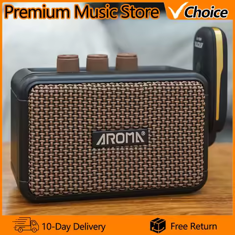 AROMA Amplifier Bluetooth Audio AMP Portable Speaker AG-04 Electric Guitar Mini Amplifier 5W Output 