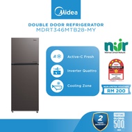 Midea MDRT346MTB28-MY Gross 280L 2 Doors Inverter Quattro Refrigerator / Fridge / Peti Sejuk