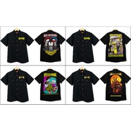 KEMEJA VILLAGE BAND SHIRT. PREMIUM THICK MATERIAL SHIRT, BLACK SHORT SHIRT, BLACK SHIRT, PUNK BAND S