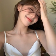 Style Flashing Pure Stacking Chain Niche Good-looking insn7841 Simple Wearing Silver Chain Clavicle 