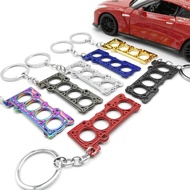 Fashion Car Modification Cylinder Head Engine Gasket Model  Key Ring For Men Car Key Holder Accessor