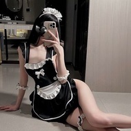 🖤 性感黑色女僕裝  (任選2件包SF)純欲小胸款 × 緊身連體裙   情趣內衣
