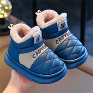 Children's Boots Fleece Men's Heel Winter Thick Snow Underground Girls cod Plus Bag Warm Baby Anti-s