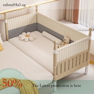Wood Solid Baby Bed Adjustable Children Bed Splicing Together Kids Bed Frame Thickening Bed Extensio