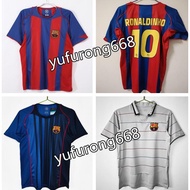 #BAR 04-05 Home Away Retro Soccer Jersey Football #MESSI #RONALDINHO