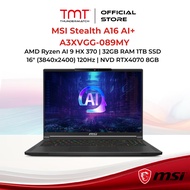 MSI Stealth A16 AI+ A3XVGG-089MY Gaming Laptop | AMD Ryzen AI 9 HX 370 | 32GB RAM 1TB SSD | 16" (384