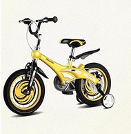 Kids' Bikes, Children's Bicycle 12" Boy Bicycle Girl Bicycle Learning 14" Shock Absorber Mountain Bike Auxiliary Balance Wheel (Color : Gold, Size : 14inches)