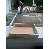 Acrylic dowry box plus wooden tray LxWxH 30x24x30cm