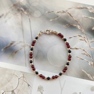 純銀手鍊 | 黃銅 | 石榴石 | 藍砂石