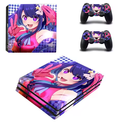 Anime Cute Girl OSHI NO KO PS4 Pro Skin Stickers Decal for Console and Controllers PS4 Pro Skin Viny