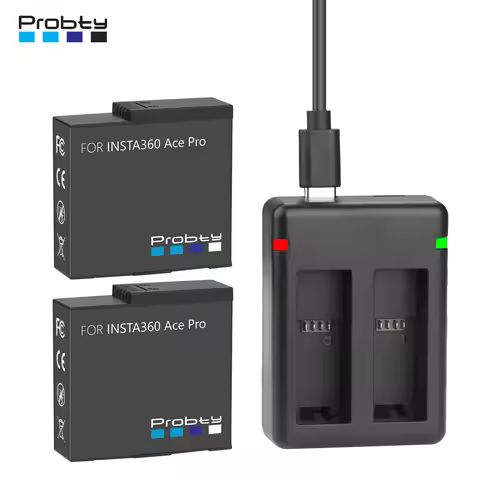 For Insta360 Ace Pro 2 Ace 2200mAh Battery+LED Dual Charger For Insta360 Ace Pro 2 Battery Accessori
