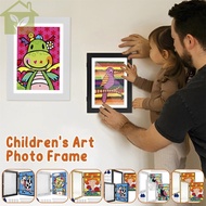 1/2Pcs Kids Art Frame Set A4 Front Opening Photo Frames Wooden Kids Artwork Display Frame for 100 Pi