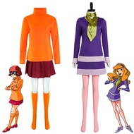 Scooby-doo cos Costume Wilma Skirt Daphne Halloween cosplay Dress cosplay Clothes