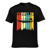 Fashion Printed Zeppelin 70S 80S Dirigible Airship Zepelin Zepplin Casual Mens Tee