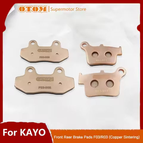 OTOM Motorcycle Front Rear Brake Shoe Pad Copper Sintering Base Disks For KAYO T4 T6 K6 X2 K16 K18 O