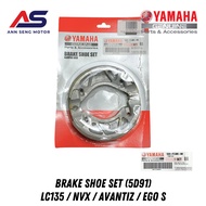 YAMAHA 135LC / NVX155 / EGO AVANTIZ / EGO S BRAKE SHOE SET (5D91) (31D-F53 ORIGINAL (5D9-F530K-00)