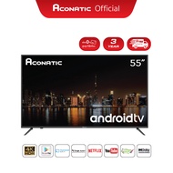 Aconatic ทีวี 55 นิ้ว LED 4K HDR Android TV 11.0 รุ่น 55US500AN แอนดรอยทีวี ระบบปฏิบัติการ Android /Netflix &amp;Youtube Voice Search HDR10 Dolby Vision &amp; Atmos (รับประกัน 3 ปี)