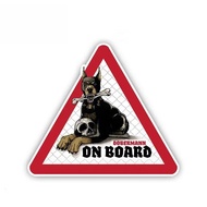 Warning Sign Dobermann Dog Car Stickers Pet Dog on Board Decals Waterproof Decal Funny Wear resistan