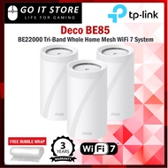 TP-Link Deco BE85 BE22000 Tri-Band Whole Home Mesh WiFi 7 System