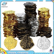 【ouwym9al】300 Pcs Plastic Gold Coins Pirate Coins Coins for Pirate Party Treasure Chest Games Tokens