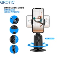 GROTIC P01 Gimbal Kamera 360°AI Face Tracking Gesture Control untuk HP Smartphone