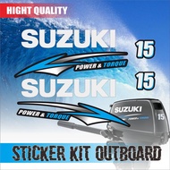 MESIN STICKER STICKER OUTBOARD ENGINE 15 PK 2018SUZUKI - BOAT OUTBOARD ENGINE SUZUKI CAR STICKER