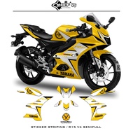 Striping YAMAHA R15V4 MOTIF 3 / SEMIFULL / STOCK / DECALS / R15 / R15 V4 / STICKER YAMAHA R15 V4 / M