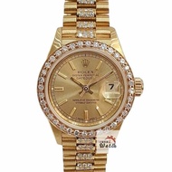 【大眾名錶】ROLEX 勞力士69178 Datejust 女錶蠔式18K 精鑲鑽圈 原帶未整理 大眾名錶G306