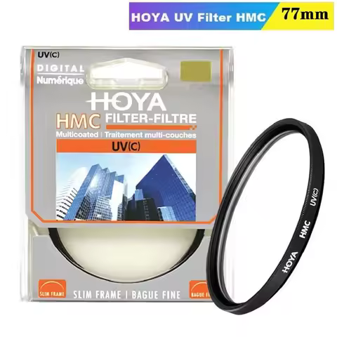 HOYA UV 77mm HMC UV(c) Lens Filter Slim Frame Multi Coated Anti-Glare and Blue Light Filters for SLR