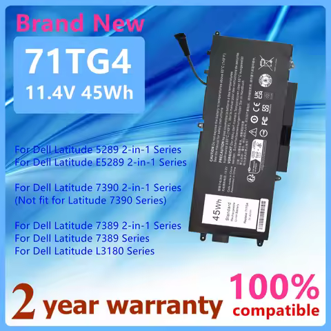 71TG4 K5XWW Laptop battery for For Dell Latitude 7389 5289 E5289 2-in-1 L3180 725KY N18GG