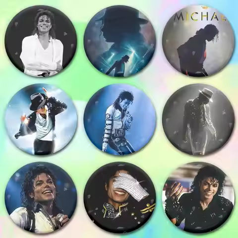 MJ Dance King Michael Jackson Button Pins Backpack Clothing Decor Brooch Badge Jewelry Gifts for Kid