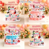 Set of 11 1-Sided Cards Vietnamese Girl Theme October 20 Cake Decoration Meaningful Gifts Vietnamese
