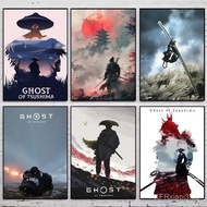 Ghost of Tsushima Game - Classic Poster Art Print Home Decor,No Frame Canvas Painting Gift 9B77