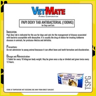 ◹ ∈ ✑ Papi Doxy Tab Antibacterial for Dogs and Cats 100mg per 10 pcs