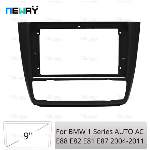 9 Inch Car Radio Fascias Android Stereo Player 2Din Head Unit Panel Dash Frame Instal For BMW 1 Seri