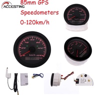85mm Car GPS Speedometers 0-120km/h Speed Gauges Meters for Yacht Truck Motorcycle