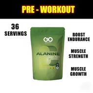 Best Seller Taiwan GoPower Alanine Green Plum Powder 10g 36 Servings, Muscle Growth, Boost Endurance