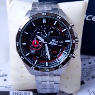 Jam Tangan Pria Casio Edifice EFR 556D - 1 A2VUDF Stainless Silver Dial Red New Series