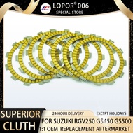 LOPOR 7 Pcs Motocycle Fibrous Clutch Discs Plates For SUZUKI GS450TX 82-83 GS500 01-02 GS500E 89-03 