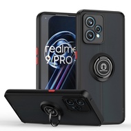 For OPPO Realme 9 Pro Q Shadow 1 Series TPU + PC Phone Case with Ring Holder