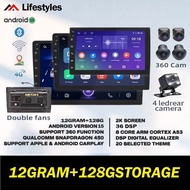 Double Fan Android Player 12+128GB/6+64GB android car player 7/9/10 inch Car Multimedia MP5 Player c