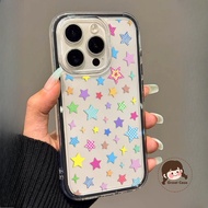 Dopamine Star Phone Case For Realme V25 V23 V23i V13 V5 X7 Max 5G 4G Solid Color Border Back Cover C