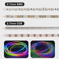 【High-quality】 Ultra Narrow 2.7mm WS2812B LED Strip SMD COB Individually Addressable 160Leds/M WS281