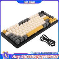 In stoick-K82 Gaming Keyboard with Media Knob, Hot-Swappable Mechanical Keyboard Wired,  Blue Switch
