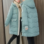Women's Winter Thickened Down Jacket Quilted Long Sleeve Cotton Jacket Winter Jacket