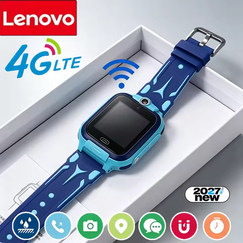Lenovo 4G SIM Card Kids Smart Watch Waterproof GPS Tracking Mini Children Watch Call Camera Electron