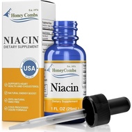 HoneyCombs Vitamin B3 Liquid Niacin 500% DV Niacinamide B3 Supplement Sublingual B-Complex Vitamin -