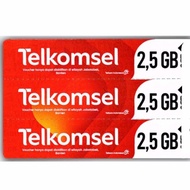 Telkomsel internet voucher 2.5gb 3.5gb 7gb 10gb 20gb Central Java